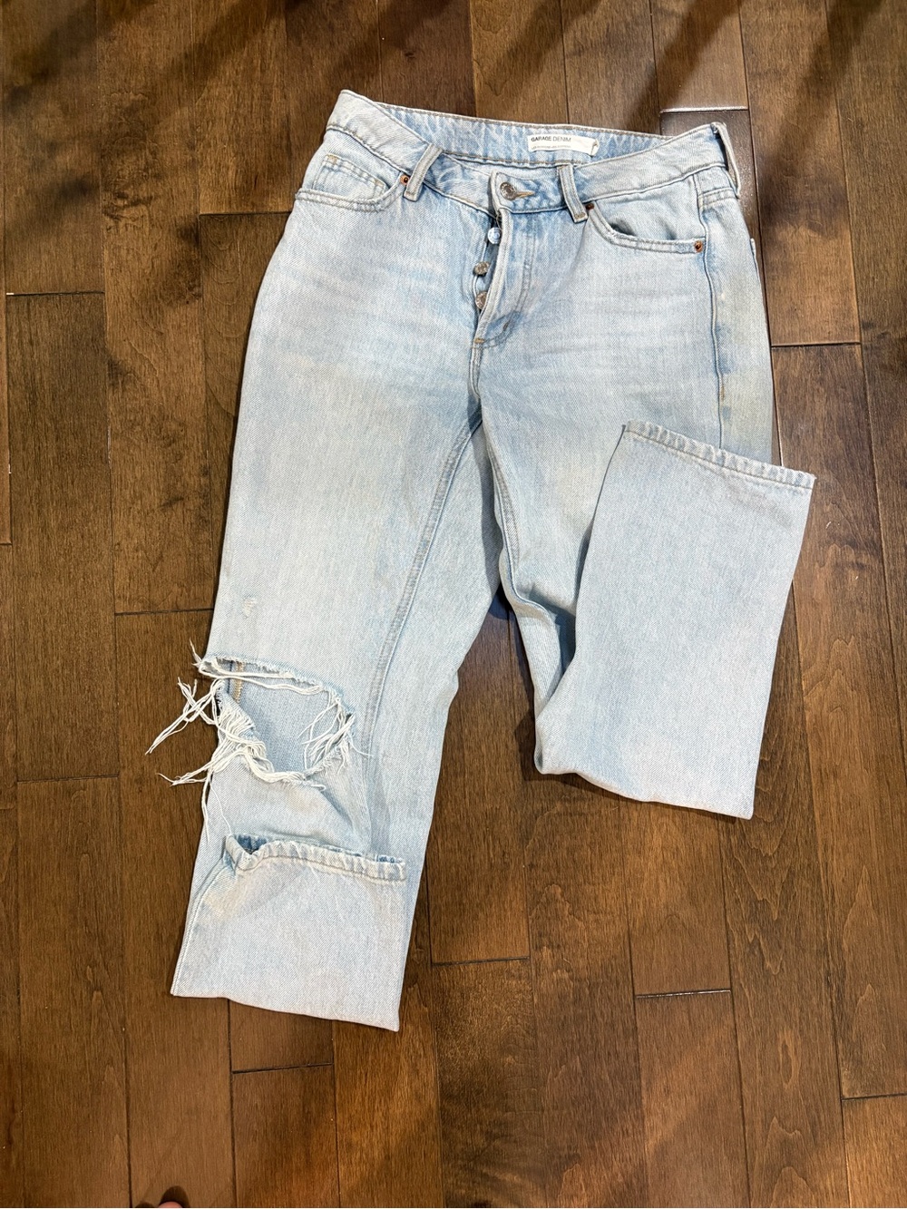 Garage Light Wash Distressed Women's Jeans